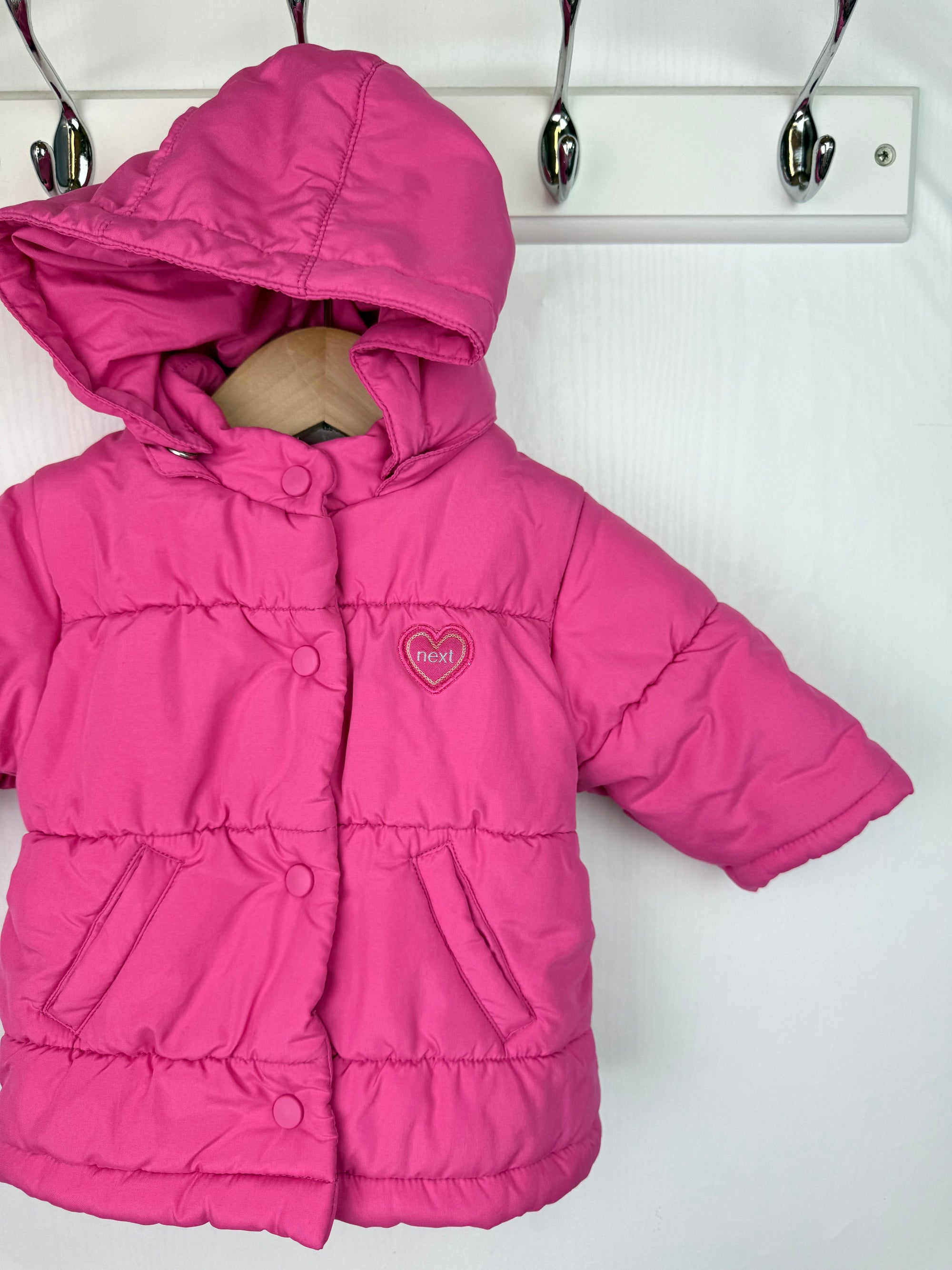 Vintage Next Pink Padded Coat - Girls 3 - 6 Months - Little Ones Preloved. Second Hand Children's & Preloved Baby, Kids, Girls & Boys Clothes. UK online
