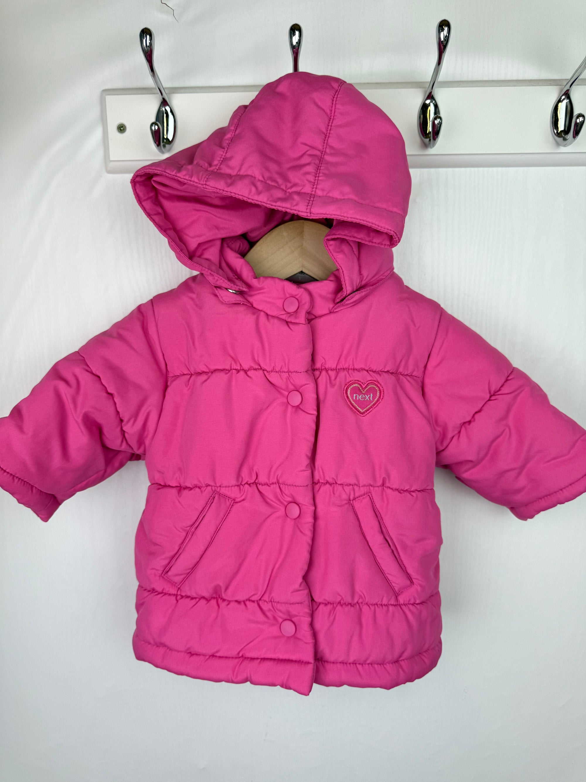 Vintage Next Pink Padded Coat - Girls 3 - 6 Months - Little Ones Preloved. Second Hand Children's & Preloved Baby, Kids, Girls & Boys Clothes. UK online
