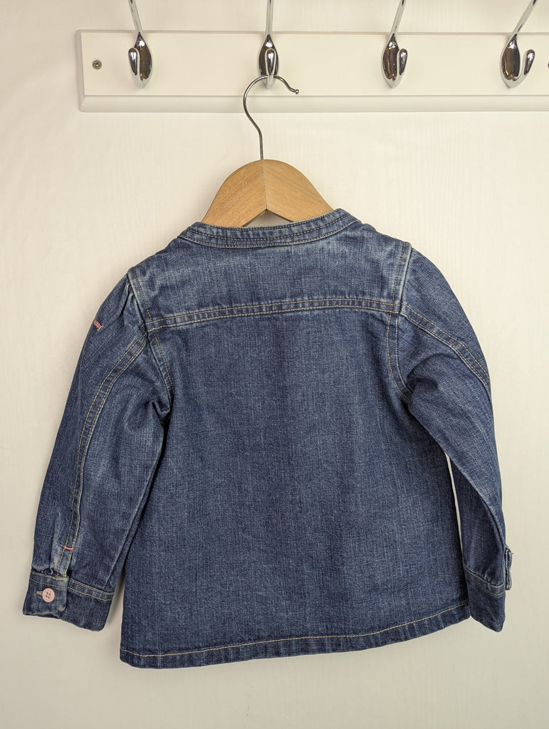 Vintage Old Navy Floral Denim Jacket - Girls 12-18 Months Little Ones Preloved Used, Preloved, Preworn Baby, Girls & Boys Clothes. Kids & Children's second hand Clothing UK Online. Cheap affordable. Brands including Next, Joules, Nutmeg Morrisons, TU, F&F, H&M.