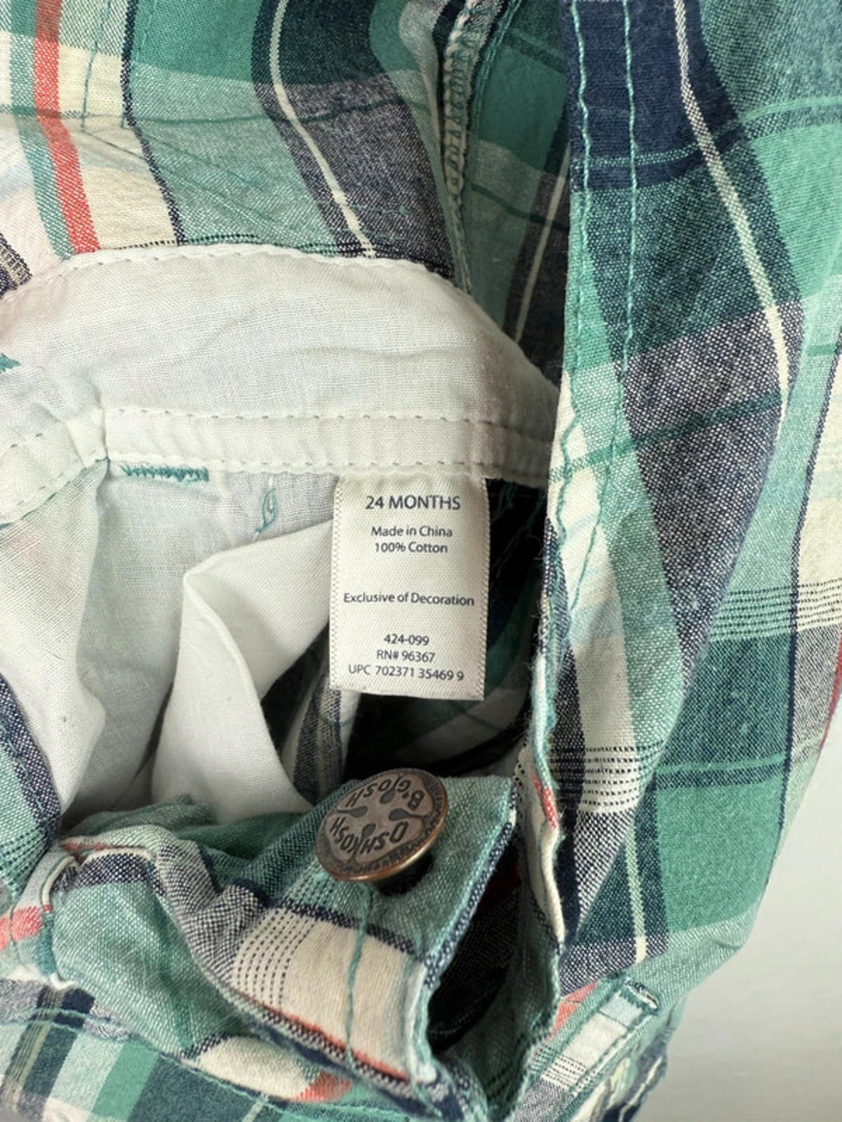 Vintage Oshkosh check Shortall dungarees - size 24 Months - Little Ones Preloved. Second Hand Children's & Preloved Baby, Kids, Girls & Boys Clothes. UK online