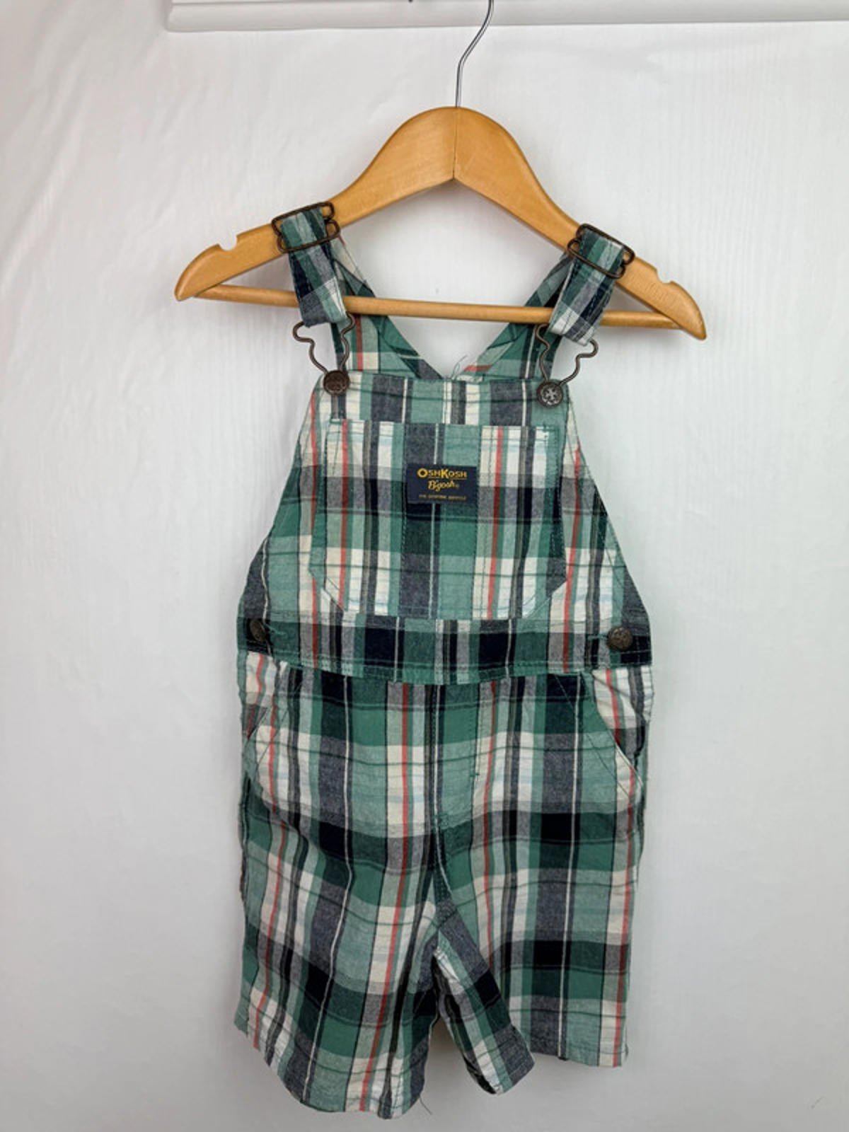 Vintage Oshkosh check Shortall dungarees - size 24 Months - Little Ones Preloved. Second Hand Children's & Preloved Baby, Kids, Girls & Boys Clothes. UK online