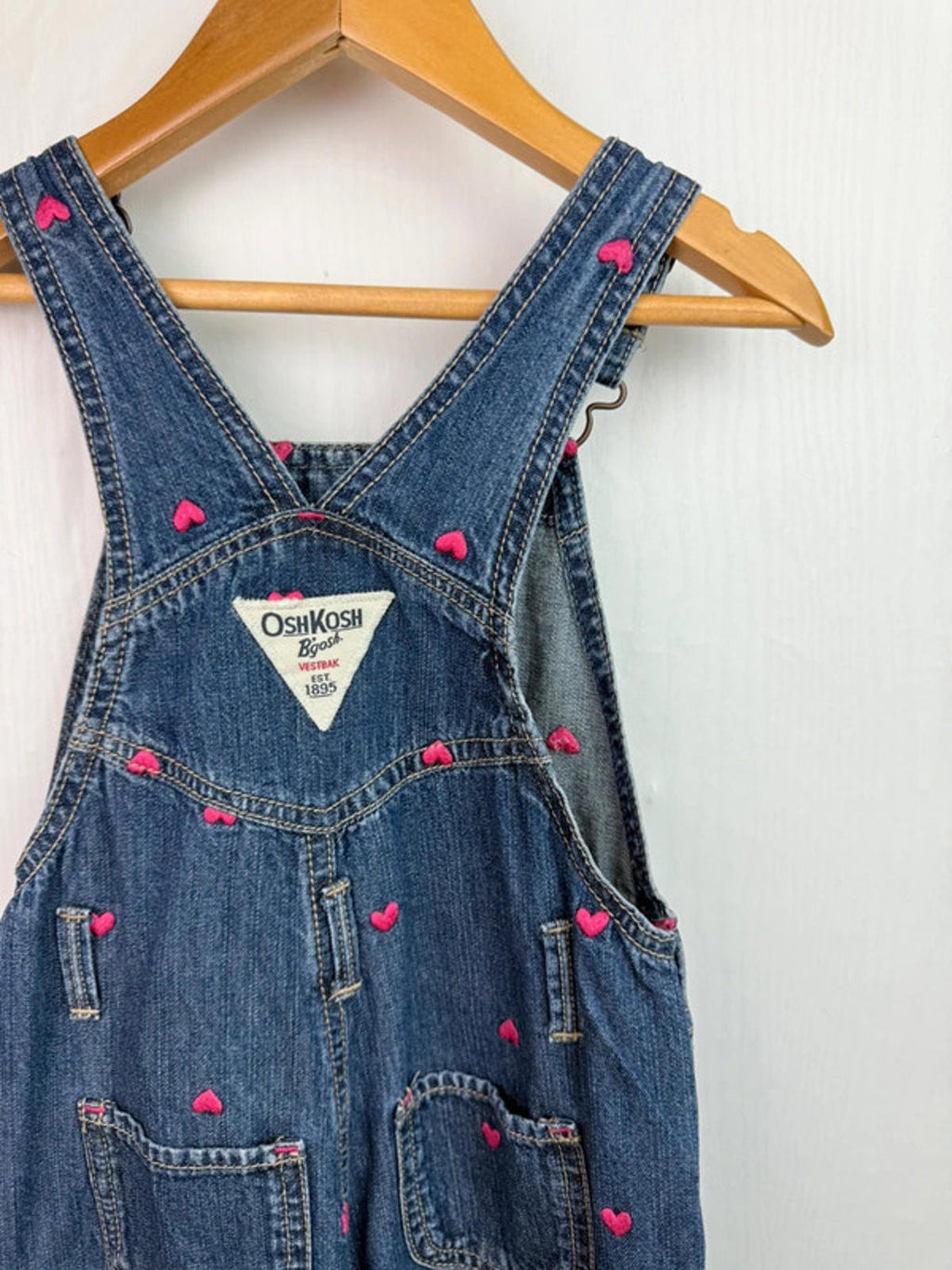 Vintage OshKosh Denim Heart Dungarees - Girls 2 Years - Little Ones Preloved. Second Hand Children's & Preloved Baby, Kids, Girls & Boys Clothes. UK online