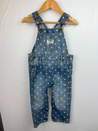 Vintage OshKosh Denim Spotty Dungarees - Girls 18 Months - Little Ones Preloved. Second Hand Children's & Preloved Baby, Kids, Girls & Boys Clothes. UK online