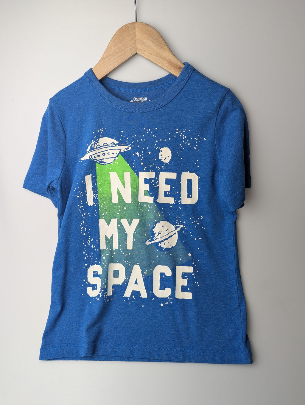 Vintage OshKosh 'I Need Space Top' - Boys 6 Years - Little Ones Preloved. Second Hand Children's & Preloved Baby, Kids, Girls & Boys Clothes. UK online