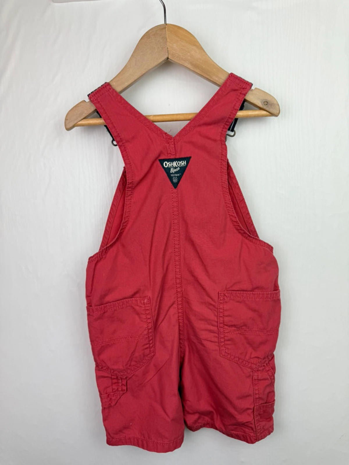 Vintage Oshkosh Red Shorty Dungarees - Unisex 24 Months - Little Ones Preloved. Second Hand Children's & Preloved Baby, Kids, Girls & Boys Clothes. UK online