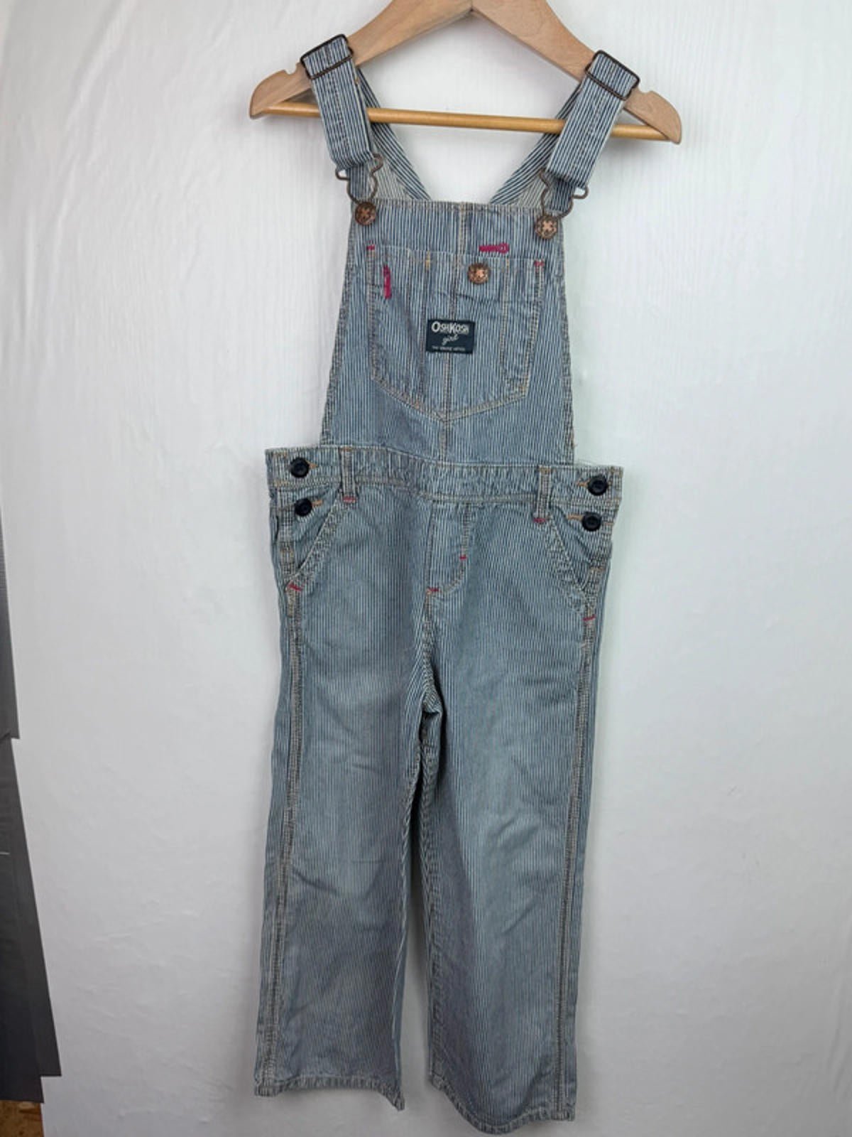 Vintage Oshkosh Striped Dungarees - 4 Years - Little Ones Preloved. Second Hand Children's & Preloved Baby, Kids, Girls & Boys Clothes. UK online