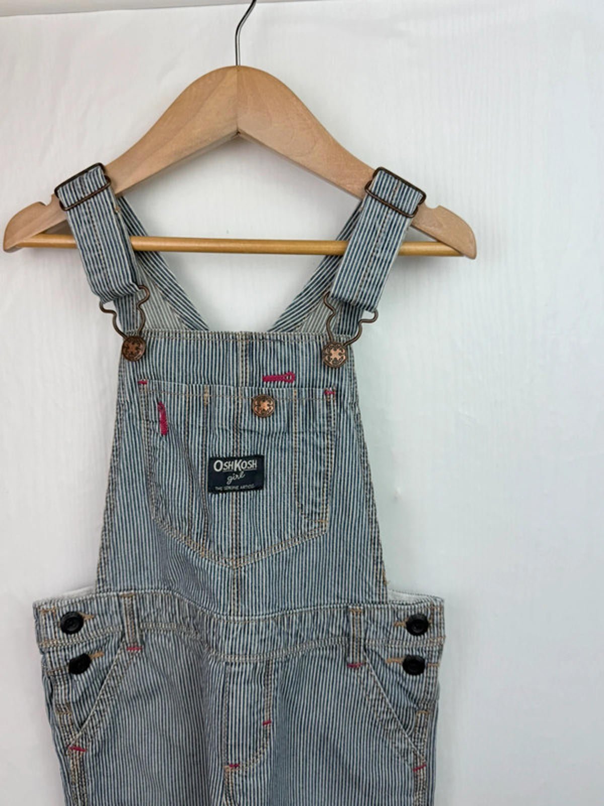 Vintage Oshkosh Striped Dungarees - 4 Years - Little Ones Preloved. Second Hand Children's & Preloved Baby, Kids, Girls & Boys Clothes. UK online