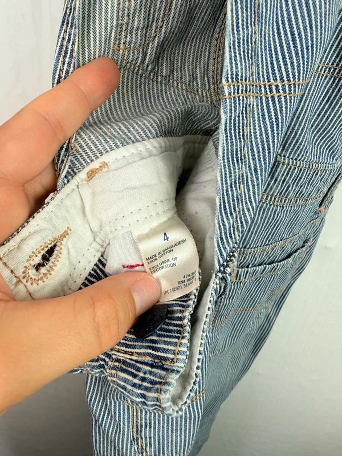 Vintage Oshkosh Striped Dungarees - 4 Years - Little Ones Preloved. Second Hand Children's & Preloved Baby, Kids, Girls & Boys Clothes. UK online