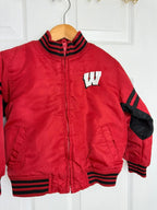 Vintage Team Starter Badgers Varsity Jacket - Kids 4T - Little Ones Preloved. Second Hand Children's & Preloved Baby, Kids, Girls & Boys Clothes. UK online