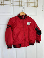 Vintage Team Starter Badgers Varsity Jacket - Kids 4T - Little Ones Preloved. Second Hand Children's & Preloved Baby, Kids, Girls & Boys Clothes. UK online