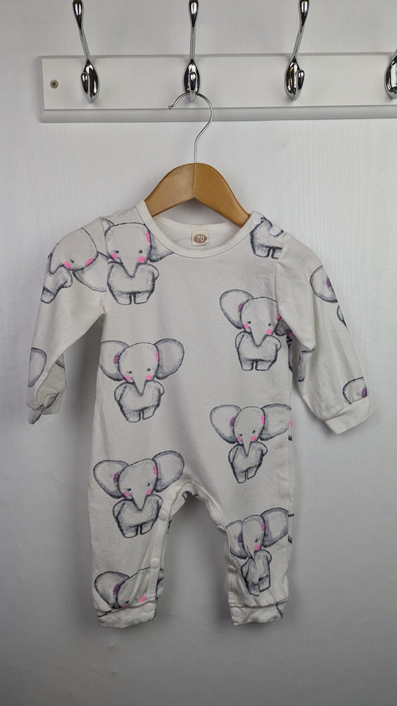 White Elephant Romper - Girls 6-9 Months Little Ones Preloved Used, Preloved, Preworn & Second Hand Baby, Kids & Children's Clothing UK Online. Cheap affordable. Brands including Next, Joules, Nutmeg Morrisons, TU, F&F, H&M.