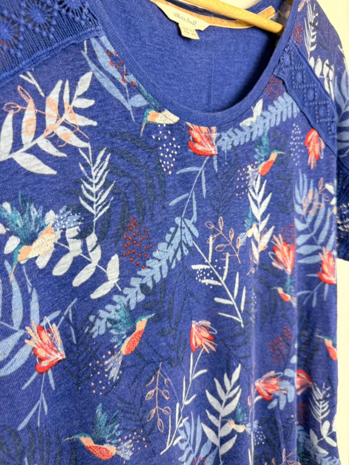 White Stuff Blue Floral Tunic Top - Ladies Size 12 - Little Ones Preloved. Second Hand Children's & Preloved Baby, Kids, Girls & Boys Clothes. UK online