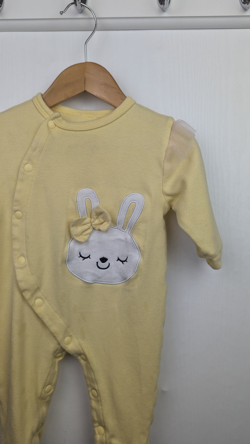 Yellow Bunny Sleepsuit - Girls 6 Months - Little Ones Preloved. Second Hand Children's & Preloved Baby, Kids, Girls & Boys Clothes. UK online
