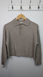 Zara Beige Long Sleeve Collar Jumper - Girls 13 - 14 Years - Little Ones Preloved. Second Hand Children's & Preloved Baby, Kids, Girls & Boys Clothes. UK online