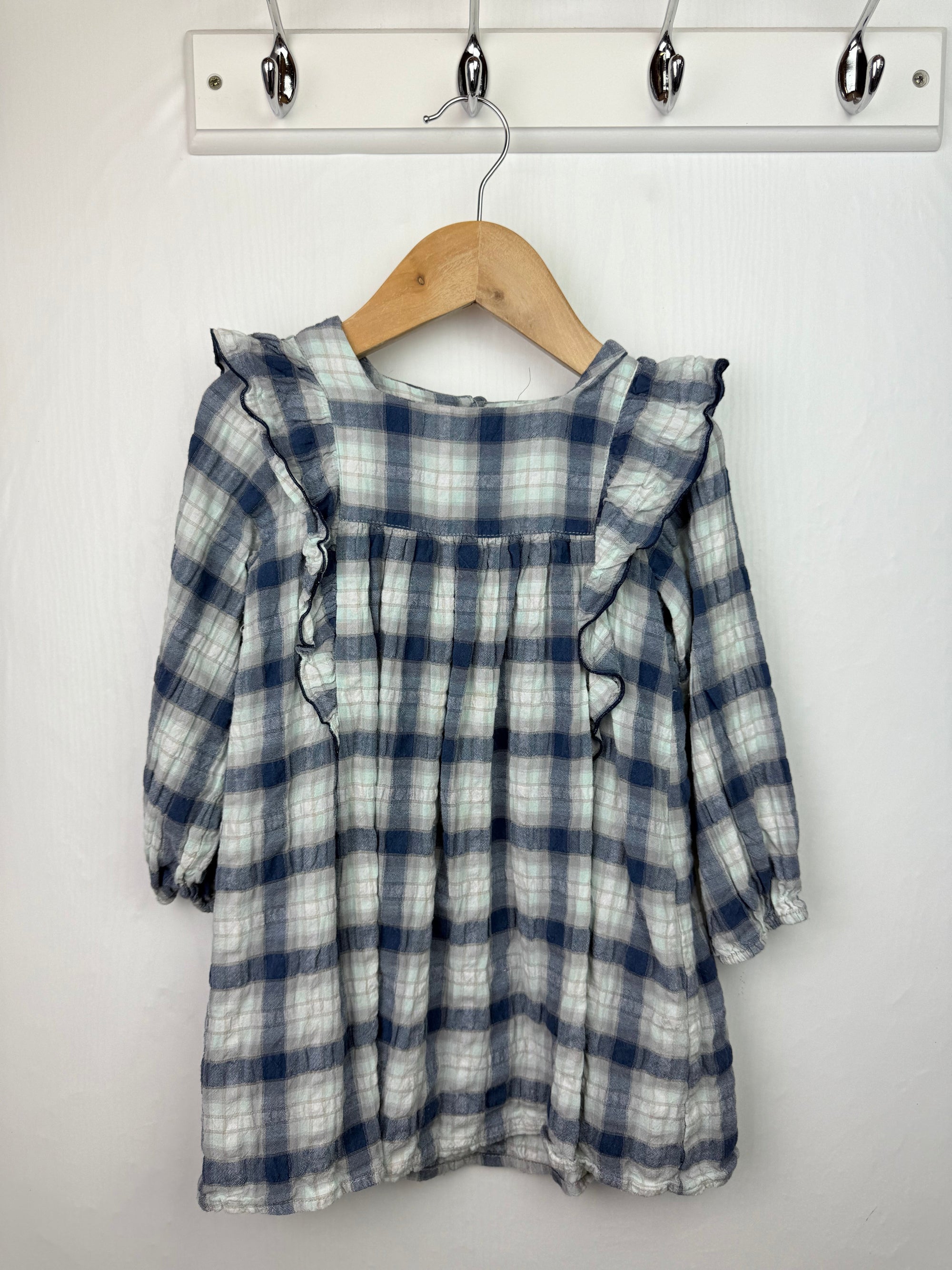 Zara Blue Plaid Dress - Girls 4 - 5 Years - Little Ones Preloved. Second Hand Children's & Preloved Baby, Kids, Girls & Boys Clothes. UK online