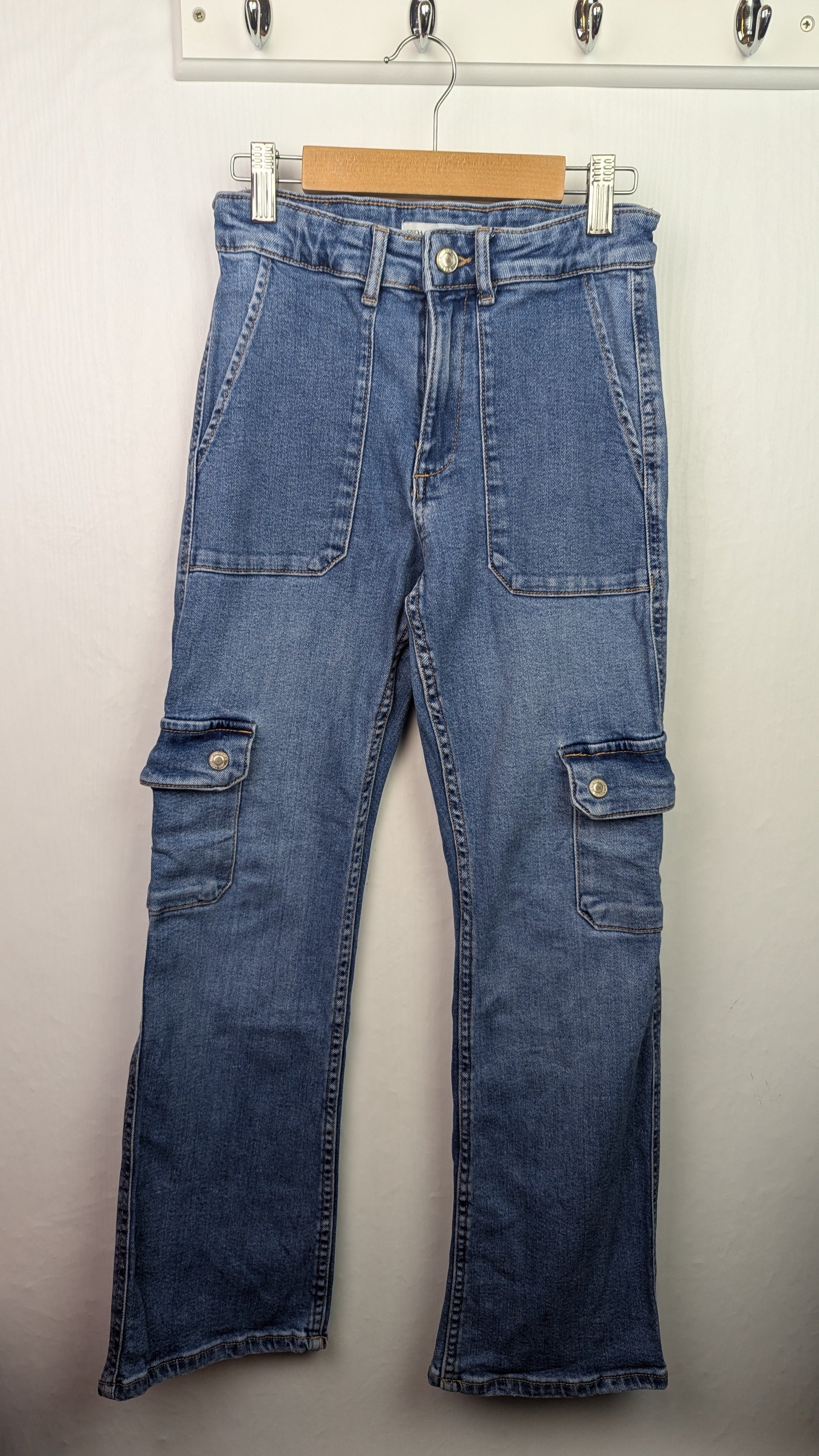 Zara Flared Pocket Jeans - Girls 11 - 12 Years - Little Ones Preloved. Second Hand Children's & Preloved Baby, Kids, Girls & Boys Clothes. UK online