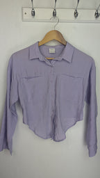 Zara Lilac Crop Shirt - Girls 13 - 14 Years - Little Ones Preloved. Second Hand Children's & Preloved Baby, Kids, Girls & Boys Clothes. UK online