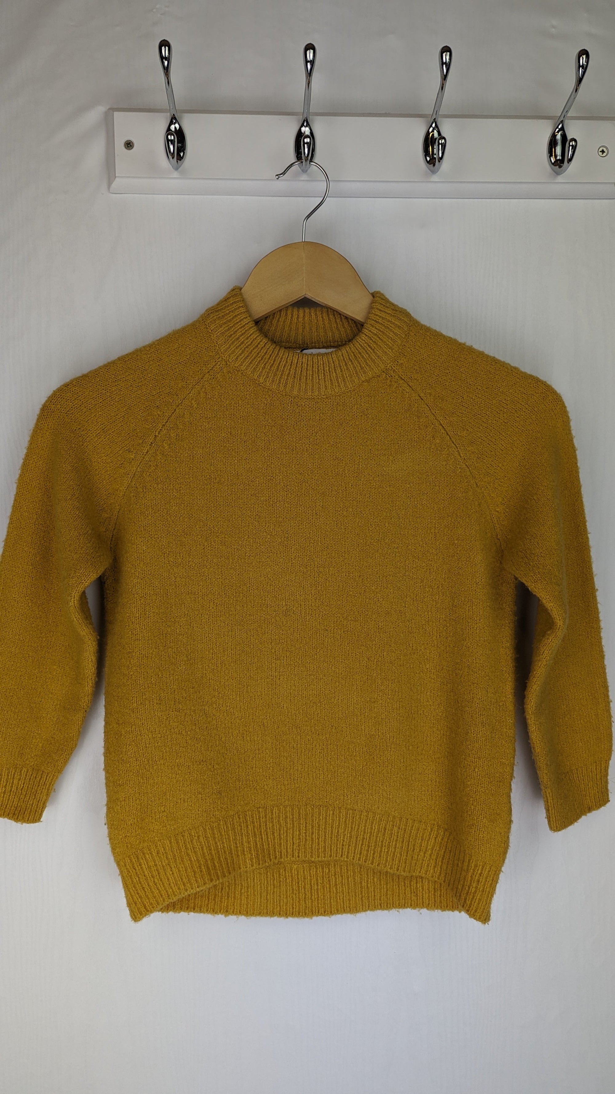 Zara Mustard Yellow Knit Jumper - Unisex 8 Years - Little Ones Preloved. Second Hand Children's & Preloved Baby, Kids, Girls & Boys Clothes. UK online