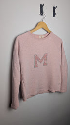 Zara Pink Sequin 'M' Jumper - Girls 13 - 14 Years - Little Ones Preloved. Second Hand Children's & Preloved Baby, Kids, Girls & Boys Clothes. UK online