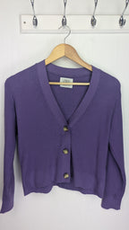 Zara Purple Ribbed Crop Cardigan - Girls 13 - 14 Years - Little Ones Preloved. Second Hand Children's & Preloved Baby, Kids, Girls & Boys Clothes. UK online