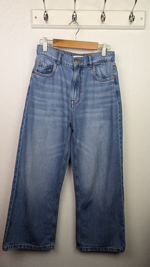 Zara Wide Leg Denim Jeans - Girls 11-12 Years Little Ones Preloved Used, Preloved, Preworn & Second Hand Baby, Kids & Children's Clothing UK Online. Cheap affordable. Brands including Next, Joules, Nutmeg Morrisons, TU, F&F, H&M.