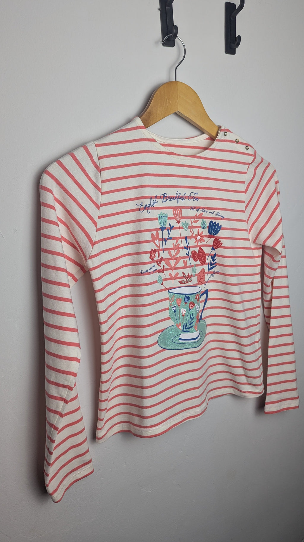 ZY Striped Floral Long Sleeve Top - Girls 13 - 14 Years - Little Ones Preloved. Second Hand Children's & Preloved Baby, Kids, Girls & Boys Clothes. UK online