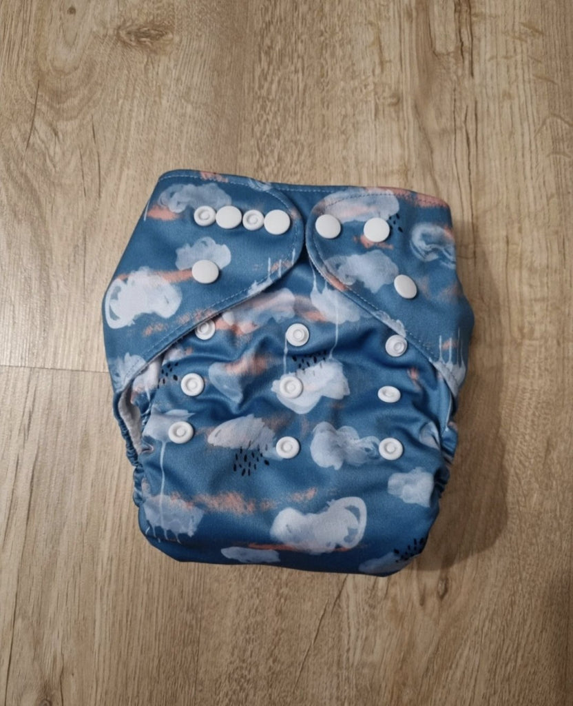 Pep&Co Clouds Reusable Cloth Nappy Little Ones Preloved Used, Preloved, Preworn & Second Hand Baby, Kids & Children's Clothing UK Online. Cheap affordable. Brands including Next, Joules, Nutmeg Morrisons, TU, F&F, H&M.